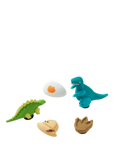 Crocs Kids' 3D Dinosaur Adventure Jibbitz, Pack of 5, Multi - view 2, Multi