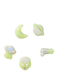 Crocs Kids' Glow in the Dark Space Jibbitz, Pack of 5, Multi