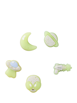 Crocs Kids' Glow in the Dark Space Jibbitz, Pack of 5, Multi, Multi