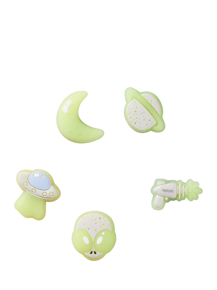 Crocs Kids' Glow in the Dark Space Jibbitz, Pack of 5, Multi, Multi