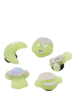 Crocs Kids' Glow in the Dark Space Jibbitz, Pack of 5, Multi - view 2, Multi