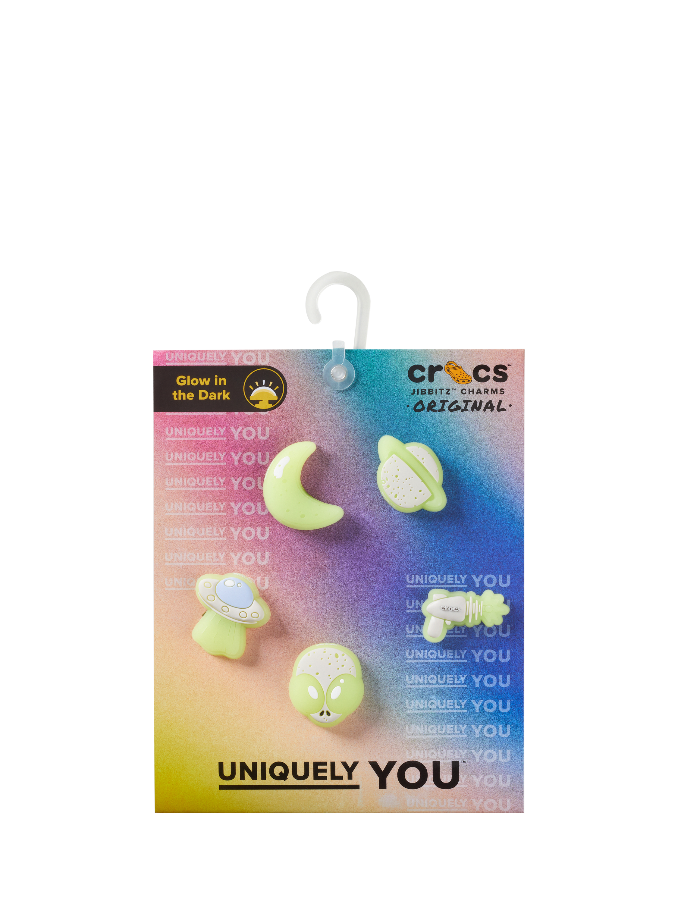 Crocs Kids' Glow in the Dark Space Jibbitz, Pack of 5, Multi