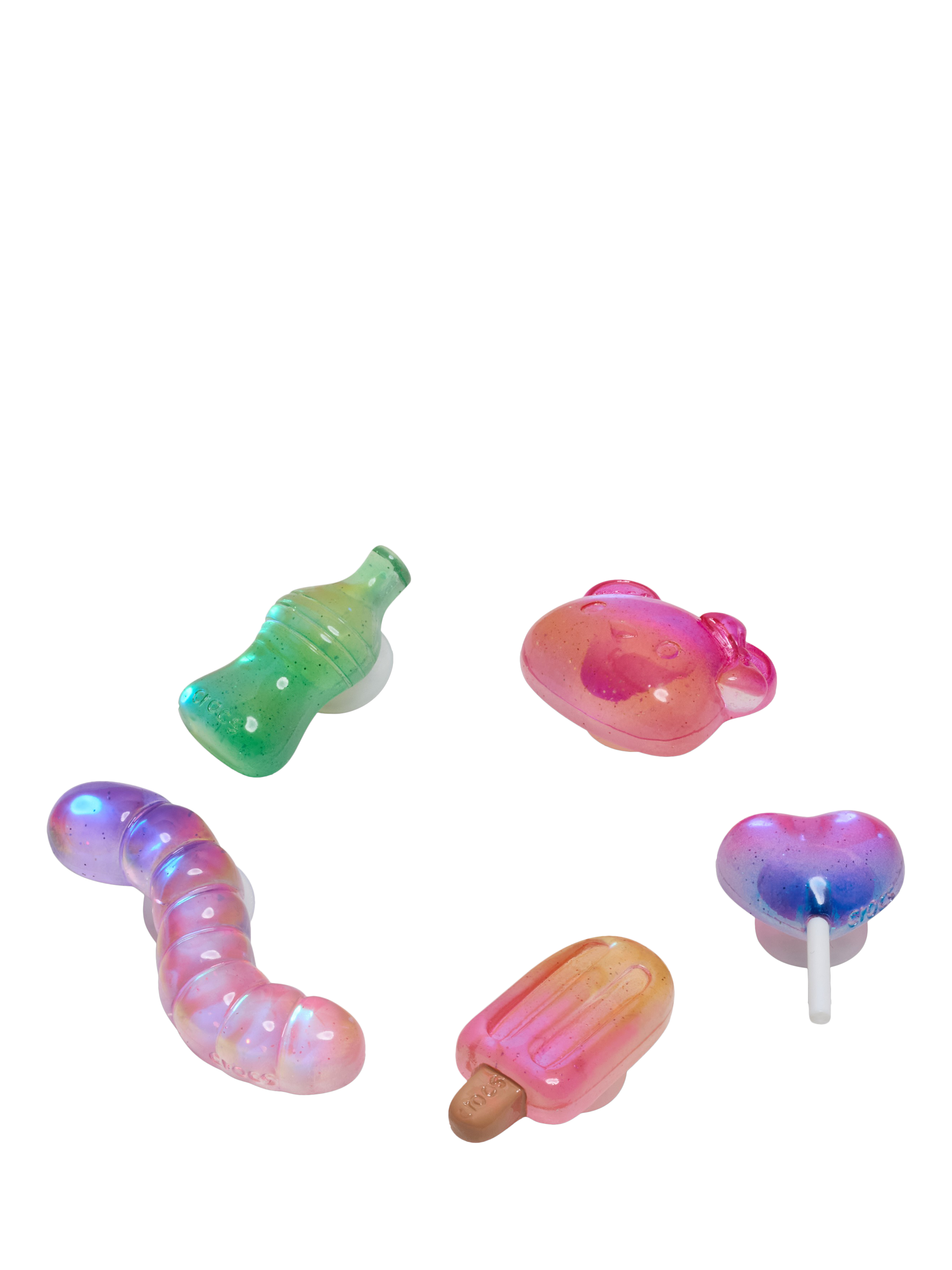 Product image 1 of 4, which shows Crocs Kids' Jelly Candy Jibbitz, Pack of 5, Multi