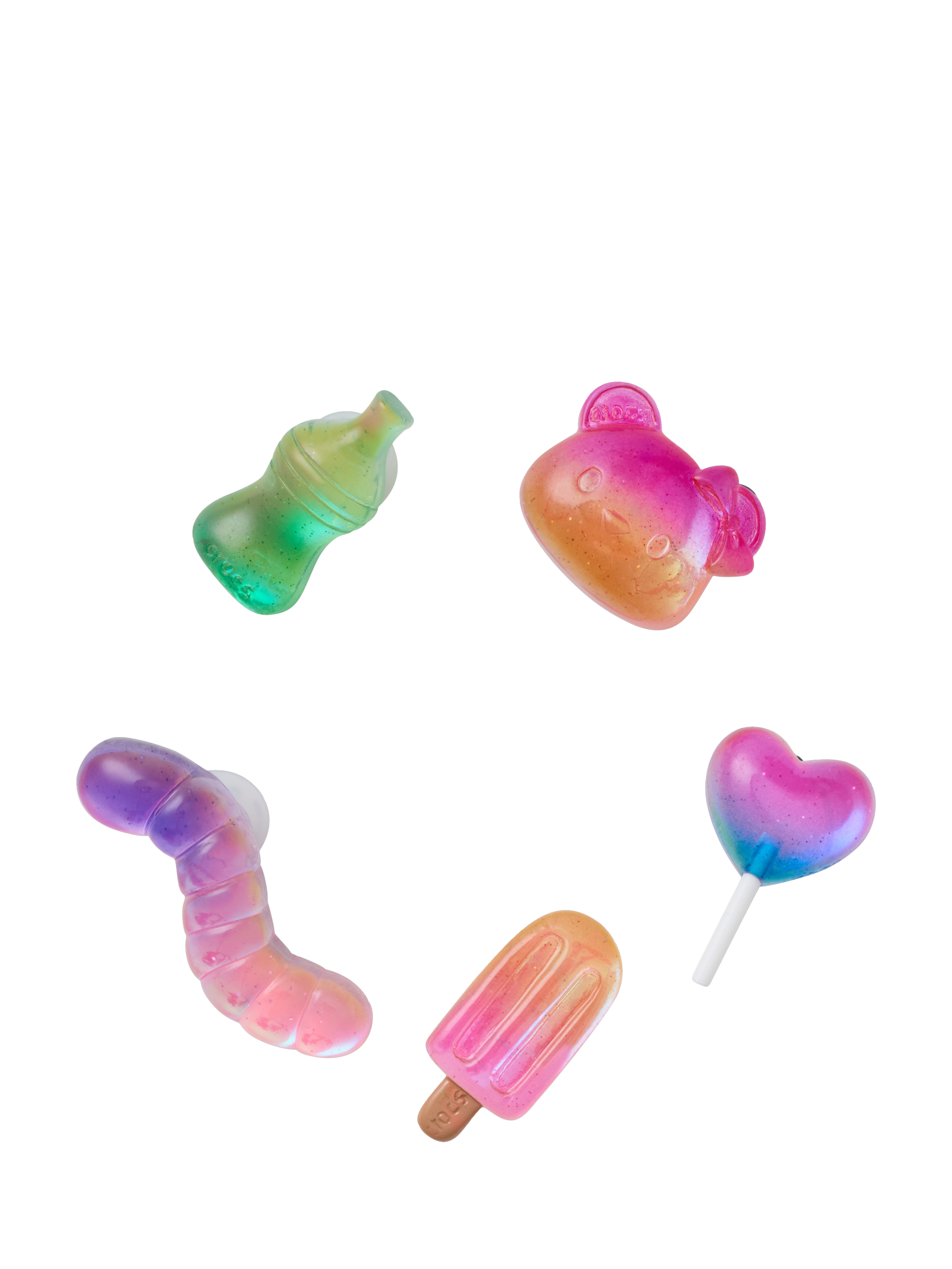 Product image 2 of 4, which shows Crocs Kids' Jelly Candy Jibbitz, Pack of 5, Multi