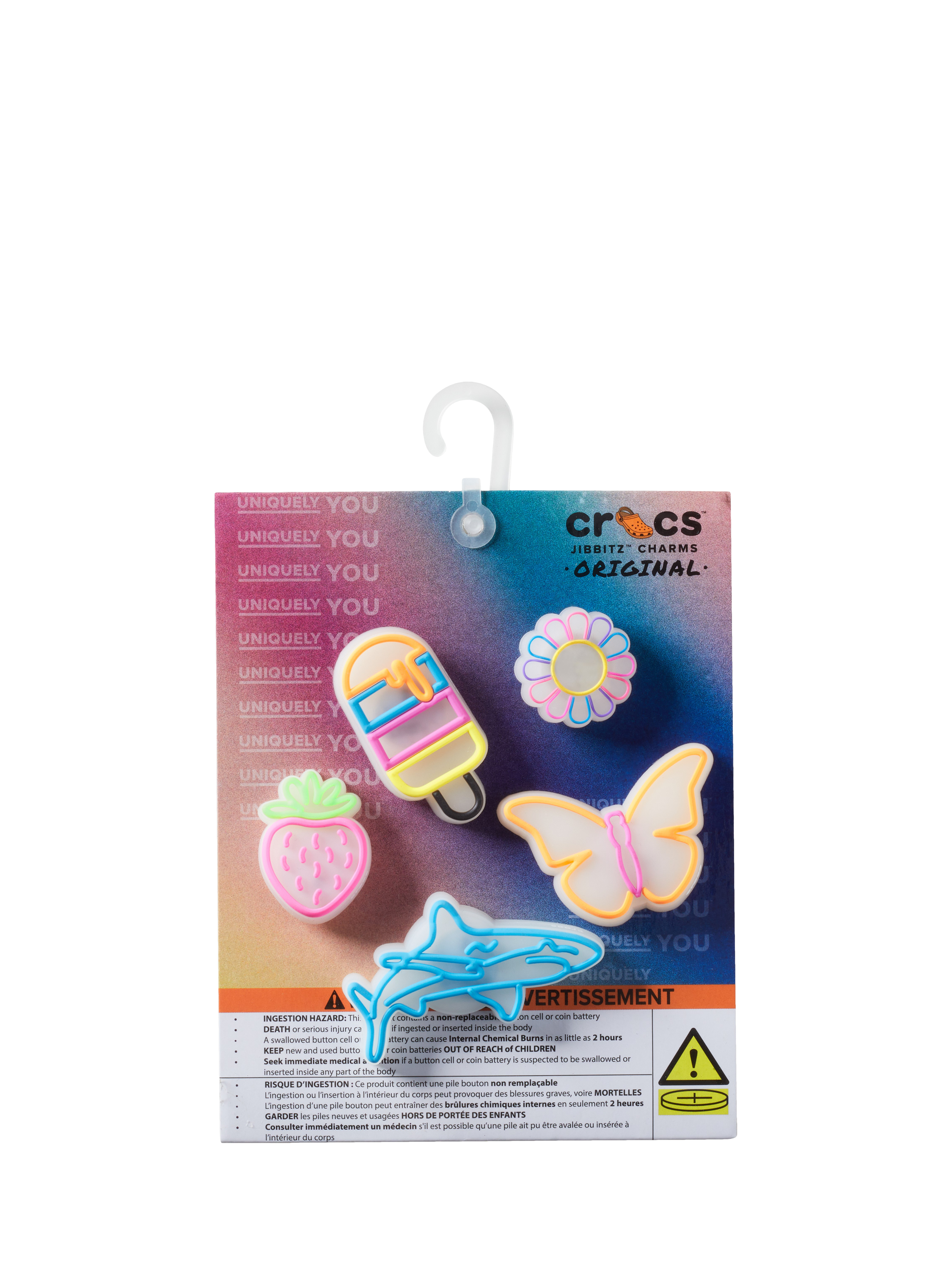 Product image 4 of 4, which shows Crocs Kids' Lights Up Summer Jibbitz, Pack of 5, Multi