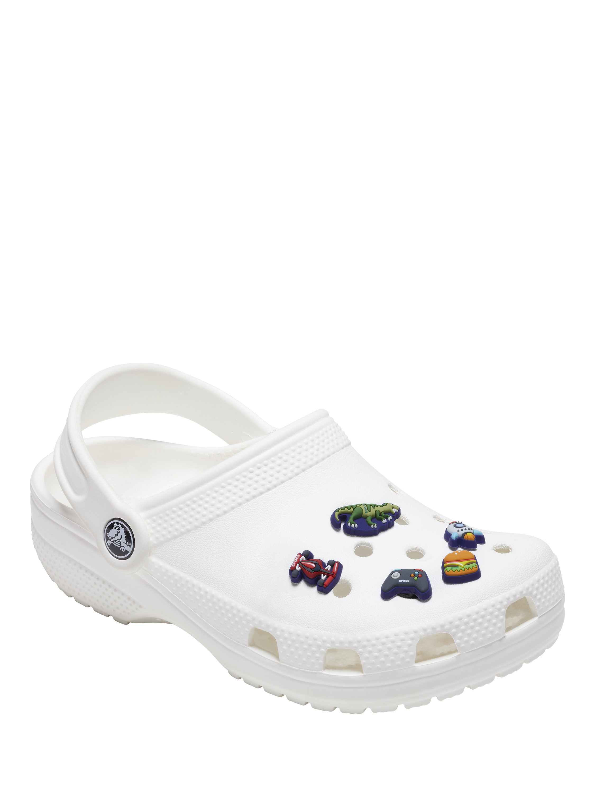 Product image 4 of 4, which shows Crocs Kids' Tiny Boy Favourites Jibbitz, Pack of 5, Multi