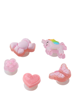 Crocs Kids' Tiny Girl Favourites Jibbitz, Pack of 5, Multi, Multi