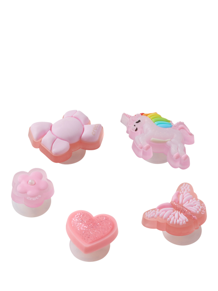 Crocs Kids' Tiny Girl Favourites Jibbitz, Pack of 5, Multi, Multi