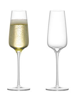 Anton Studio Designs Juno Glass Champagne Flute, Set of 2, 250ml, Clear, Clear