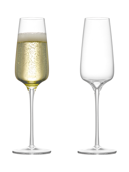 Anton Studio Designs Juno Glass Champagne Flute, Set of 2, 250ml, Clear, Clear
