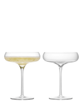 Anton Studio Designs Juno Glass Champagne Saucer, Set of 2, 300ml, Clear