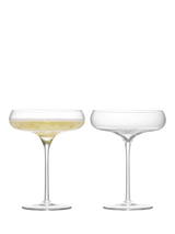 Verres à Champagne Savoy LSA - Lot De 2 - Verres Coupe 250ml Soufflés Main - Élégants Et Rétro