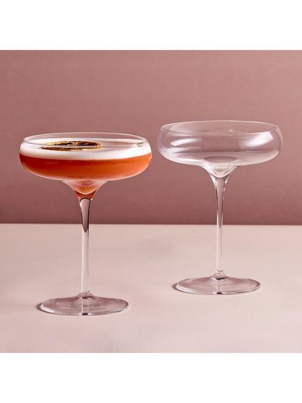 Anton Studio Designs Juno Glass Champagne Saucer, Set of 2, 300ml, Clear - view 2, Clear