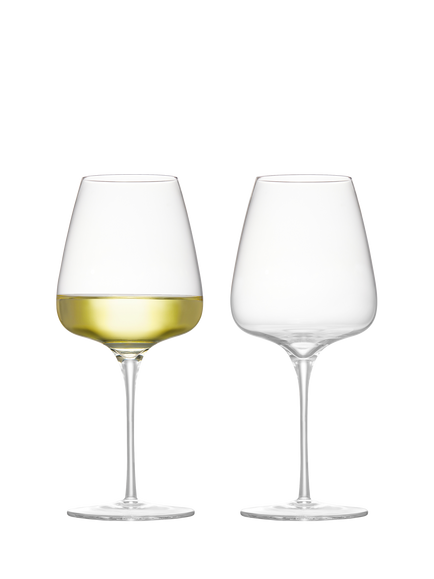 Anton Studio Designs Juno White Wine Glasses, Set of 2, 450ml, Clear, Clear