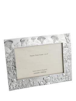 Lancaster and Gibbings Teddy Bears Photo Frame, 4 x 6" (10 x 15cm), Pewter, Pewter