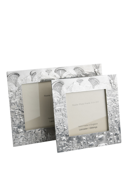 Lancaster and Gibbings Teddy Bears Photo Frame, 4 x 6" (10 x 15cm), Pewter - view 2, Pewter