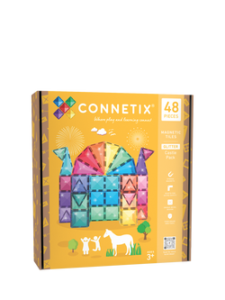 Connetix Castle Glitter Tiles, Pack of 48, Multi