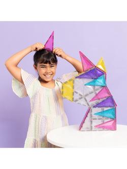 Connetix Glitter Unicorn Tiles, Pack of 56 - view 2, Multi