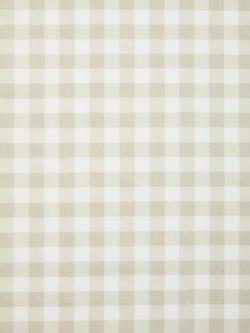 John Lewis Gingham Oilcloth Tablecloth Fabric, Greige - view 2, Greige