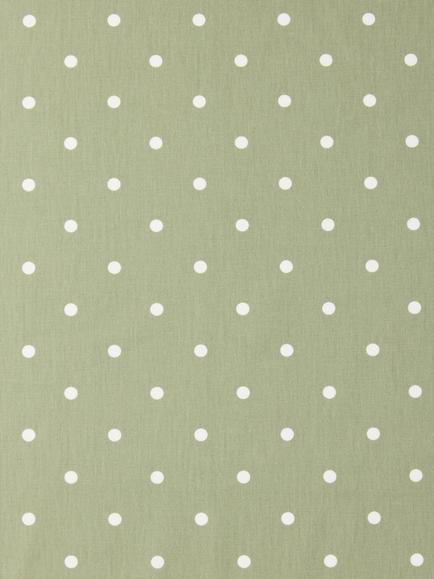 John Lewis New Dots Oilcloth Tablecloth Fabric, Sage, Sage