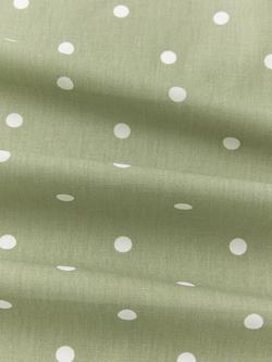 John Lewis Polka Dot Oilcloth Tablecloth Fabric, Sage - view 2, Sage