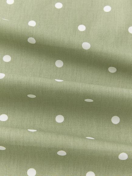 John Lewis New Dots Oilcloth Tablecloth Fabric, Sage - view 2, Sage