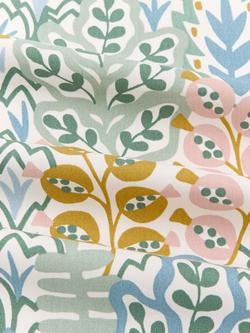 John Lewis Alva Oilcloth Tablecloth Fabric, Teal - view 2, Teal