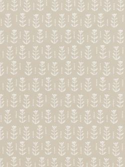 John Lewis Cora Oilcloth Tablecloth Fabric, Putty - view 2, Putty