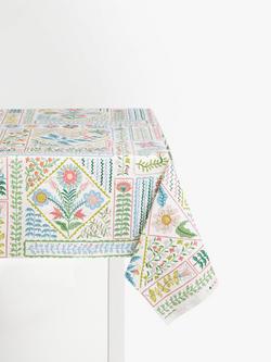 John Lewis Talavera Folk Oilcloth Tablecloth Fabric, Multi, Multi