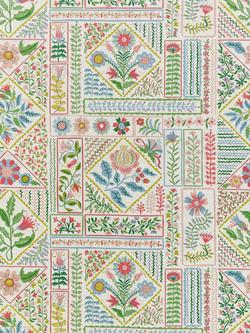John Lewis Talavera Folk Oilcloth Tablecloth Fabric, Multi - view 2, Multi