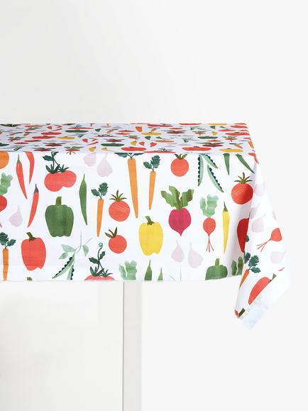 John Lewis Vegetables Oilcloth Tablecloth Fabric,  Multi, Multi