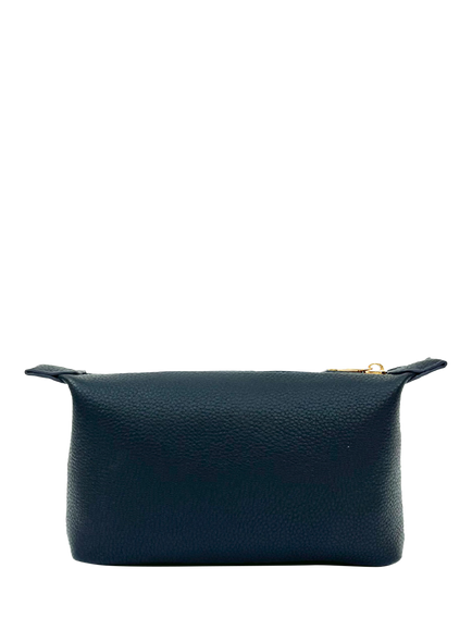 Apatchy Small Leather Wash Bag - view 2, Navy