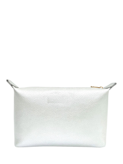 Apatchy Leather Medium Wash Bag - view 2, Silver