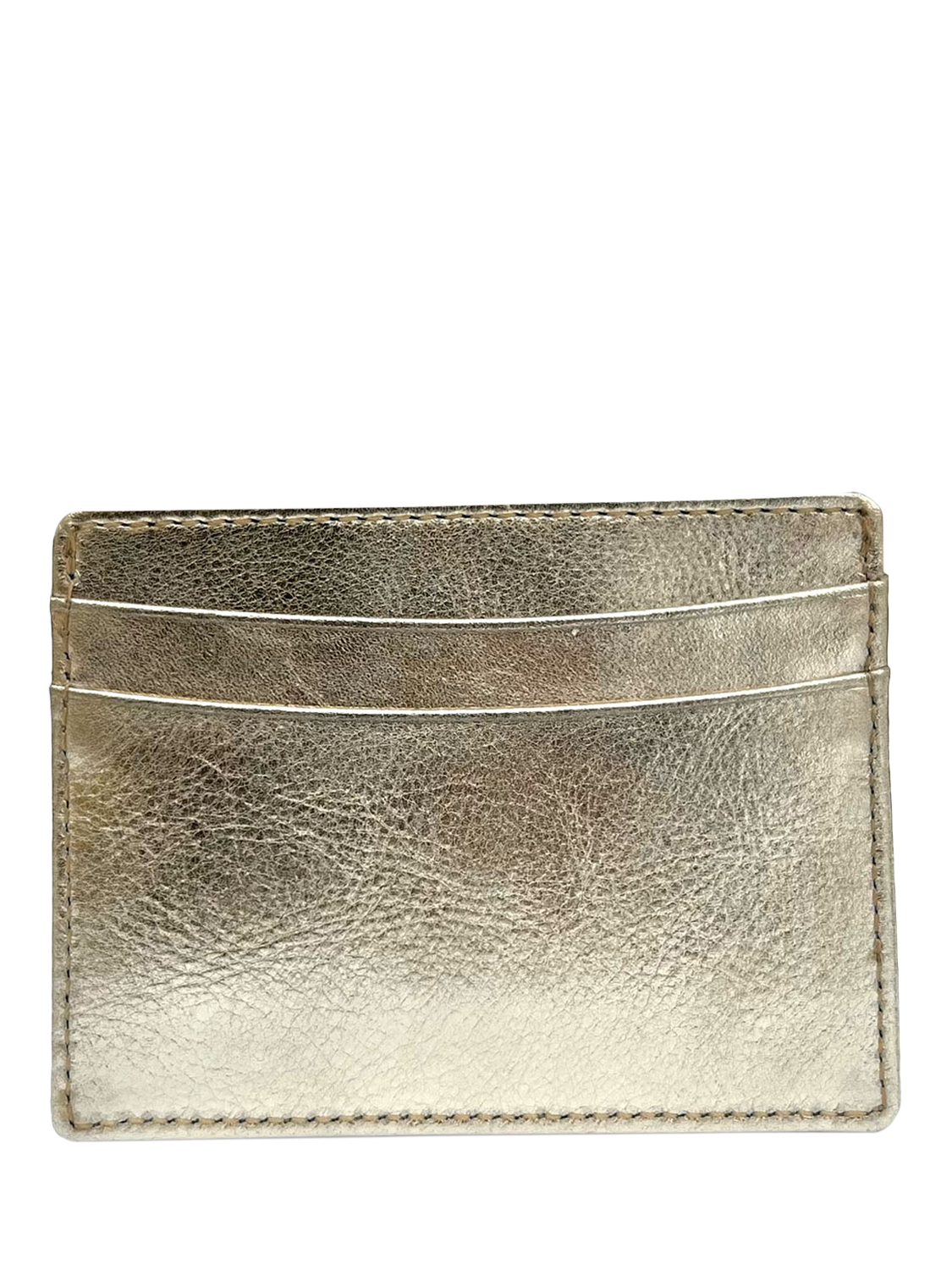 Product image 2 of 4, which shows Apatchy Leather Card Holder, Gold