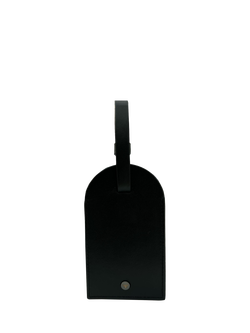 Apatchy The Cavendish Leather Luggage Tag, Black, Black
