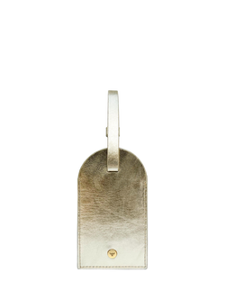 Apatchy Leather Luggage Tag, Gold, Gold