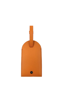 Apatchy Leather Luggage Tag, Orange, Orange