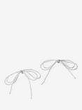 Mint Velvet Beaded Bow Earrings,White