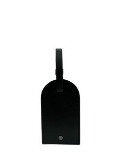 Apatchy Leather Luggage Tag and Loop Keyring Gift Set, Black - view 2, Black