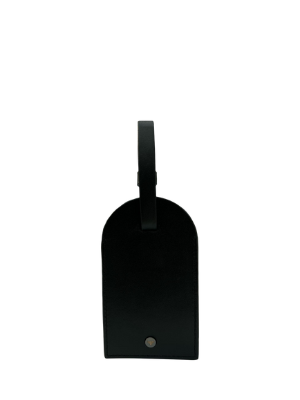 Apatchy Leather Luggage Tag and Loop Keyring Gift Set, Black - view 2, Black