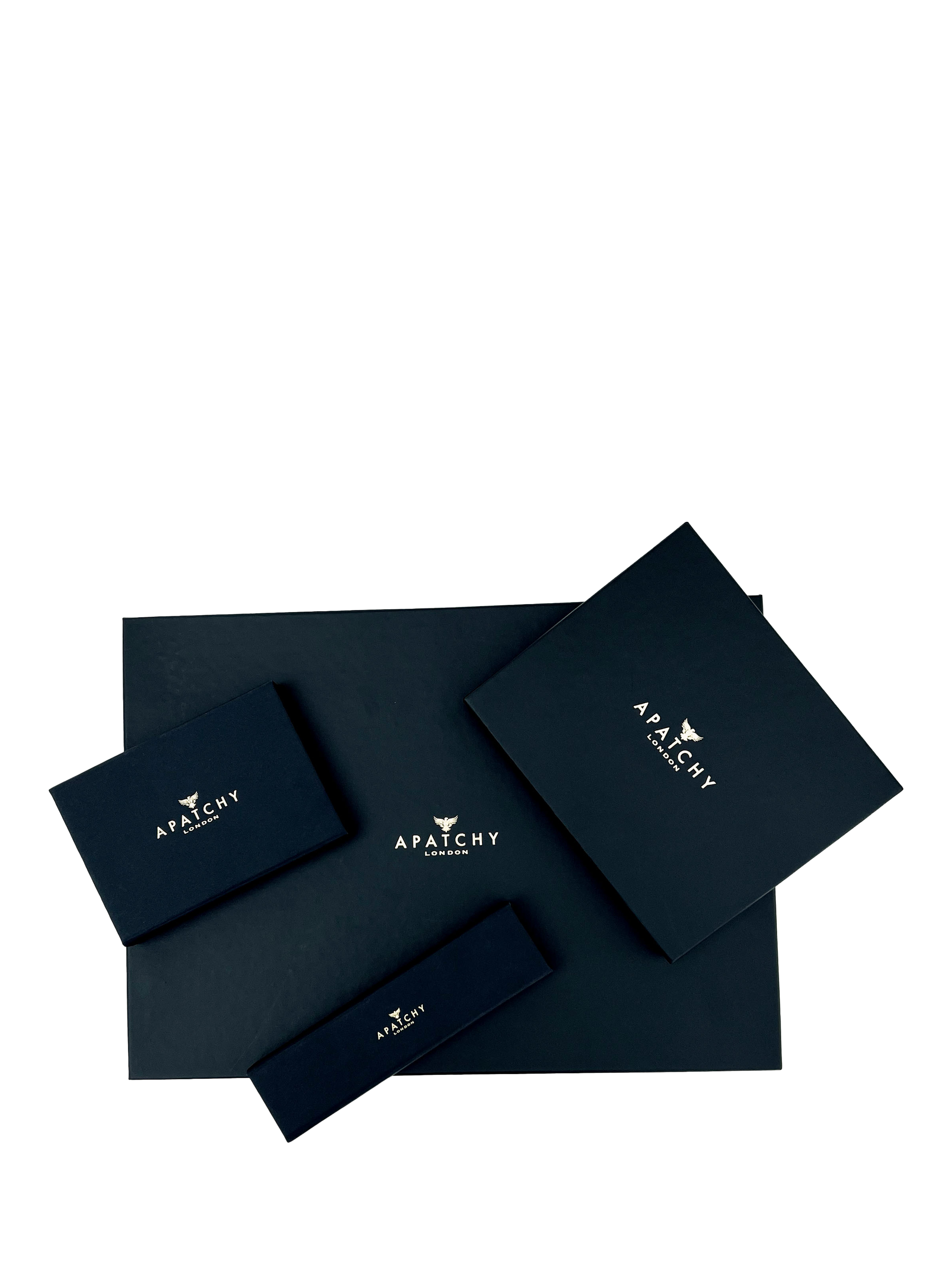 Product image 5 of 5, which shows Apatchy London Leather Luggage Tag & Loop Keyring Gift Set, Black/Orange
