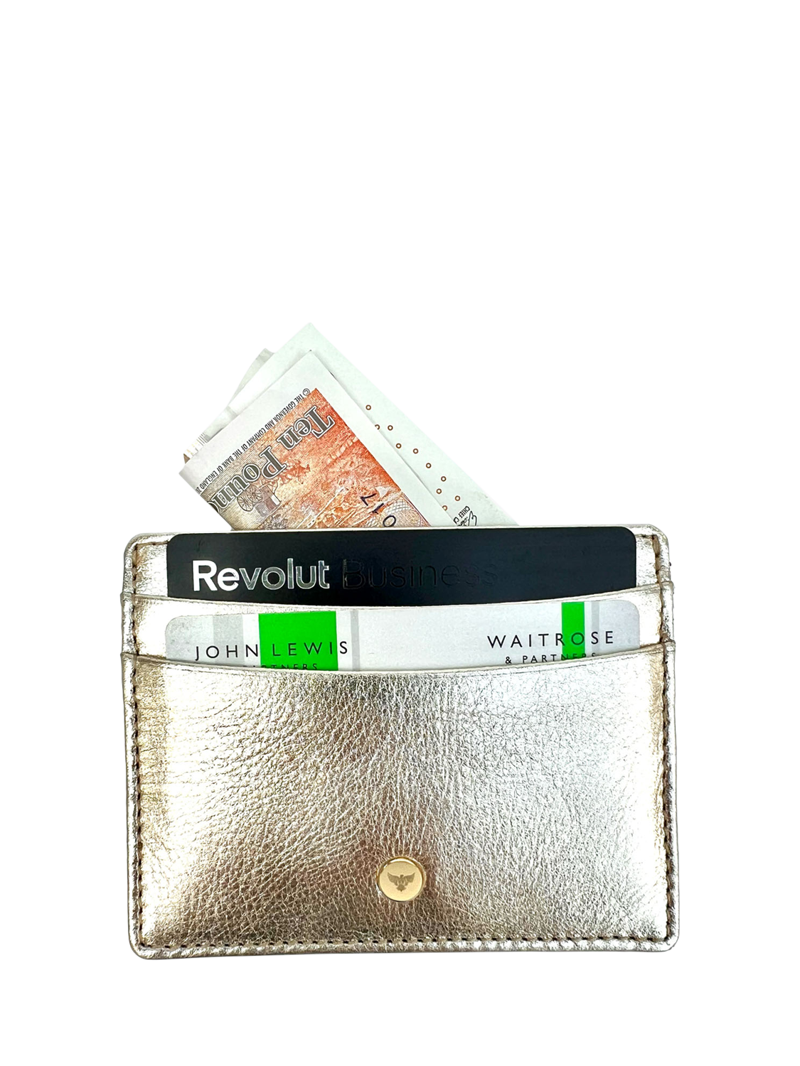 Product image 5 of 6, which shows Apatchy Leather AirTag and Cardholder Gift Set, Gold