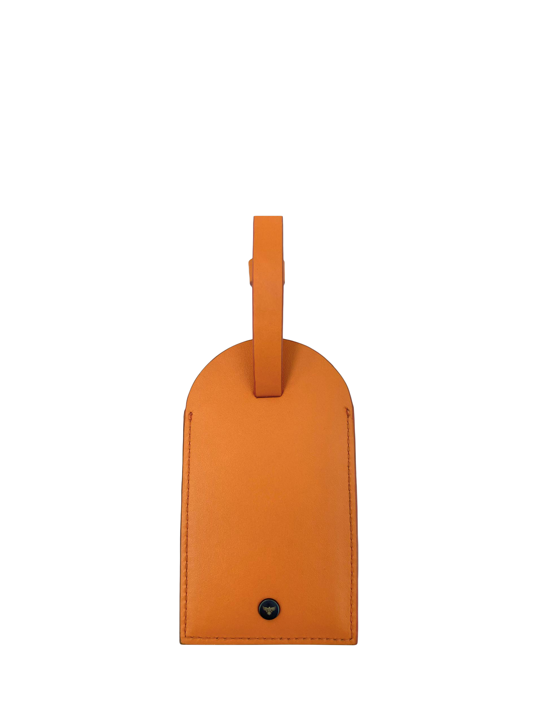 Product image 2 of 5, which shows Apatchy Leather Luggage Tag and Loop Keyring Gift Set, Orange