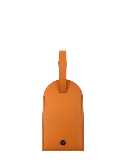 Apatchy Leather Luggage Tag and Loop Keyring Gift Set, Orange - view 2, Oraange