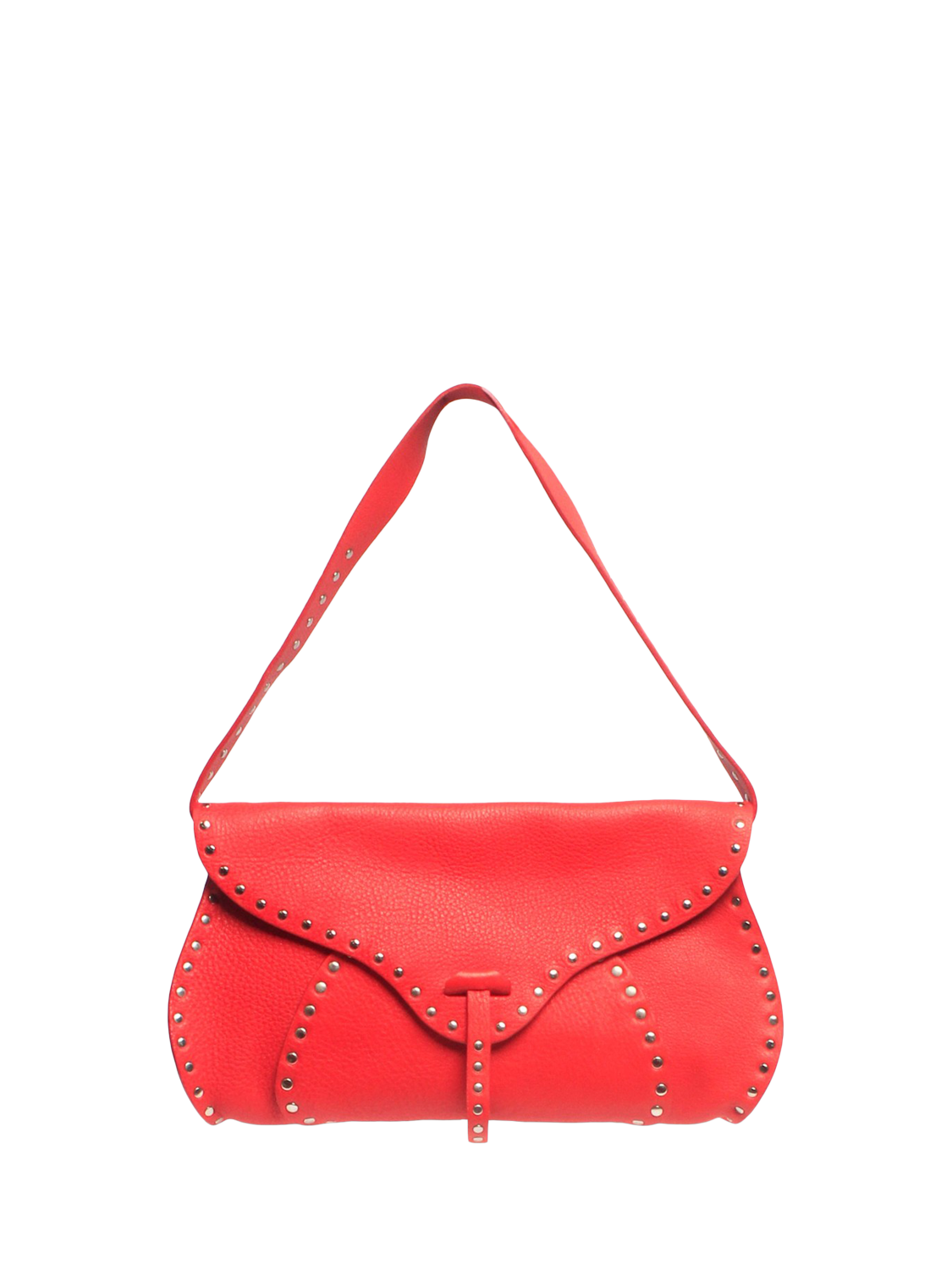 Pre-loved CELINE Studded Leather Shoulder Bag, Red