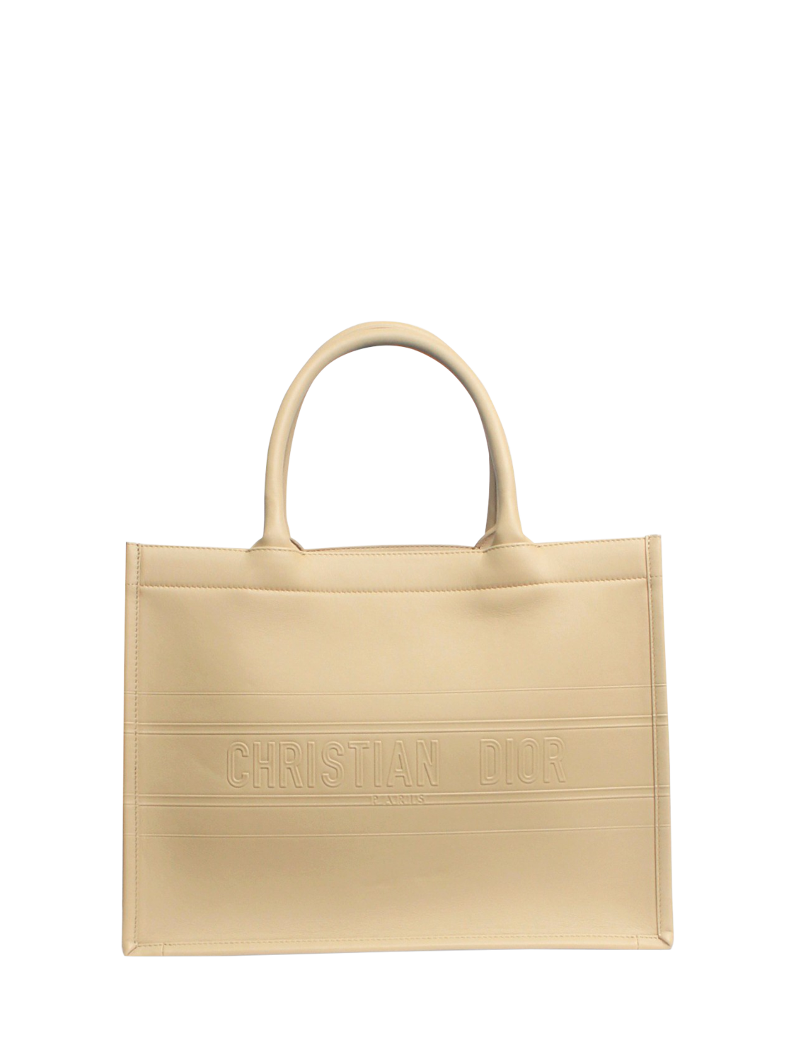 Pre-loved Christian Dior 2020 Leather Book Tote Bag, Sand