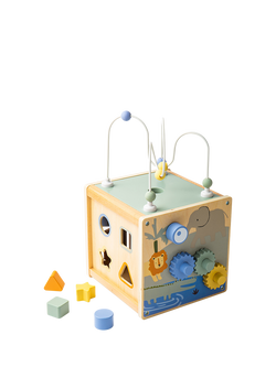 John Lewis Wooden Activity Cube, FSC-Certified (Plywood, Birch Wood, MDF & Beech Wood) - view 2, Multi