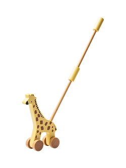 John Lewis Wooden Push-Along Giraffe Toy, FSC-Certified (Pine, Birch & Beech Wood), Multi