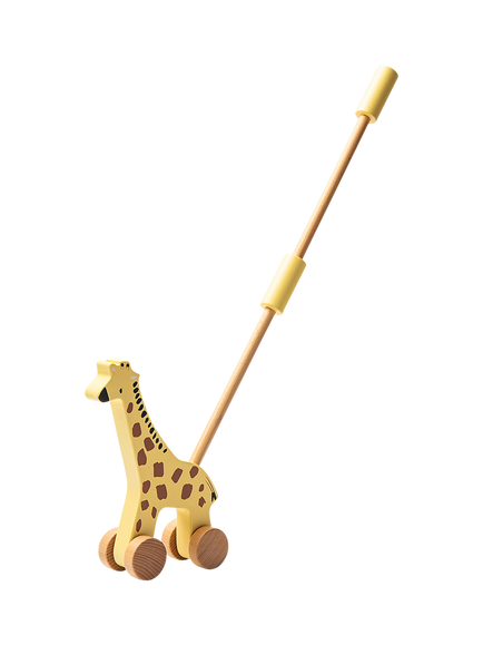 John Lewis Wooden Push-Along Giraffe Toy, FSC-Certified (Pine, Birch & Beech Wood), Multi