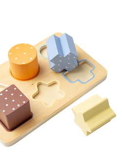 John Lewis Wooden Shape Puzzle, FSC-Certified (Beech & Plywood) - view 2, Multi